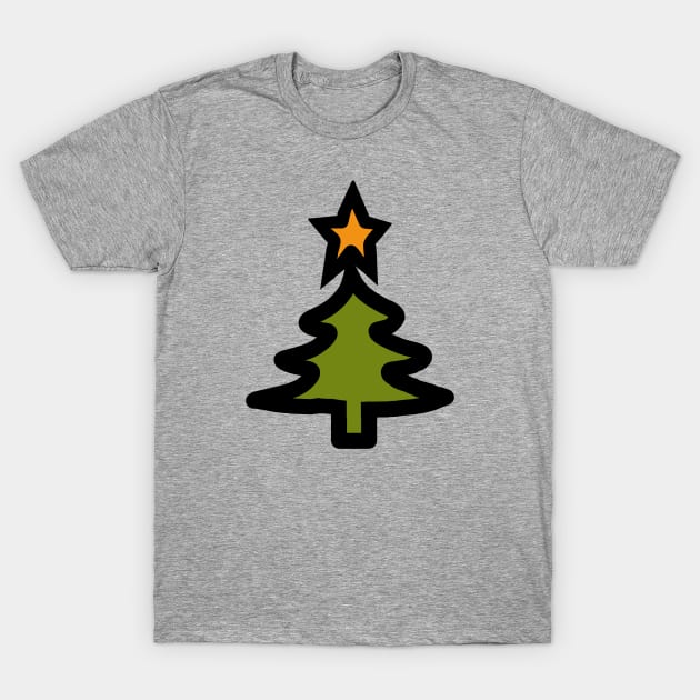 Simple Christmas Tree T-Shirt by ellenhenryart